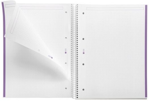 Тетрадка Miquelrius Be Eco A4 със спирала, 80 листа на точки, аметист