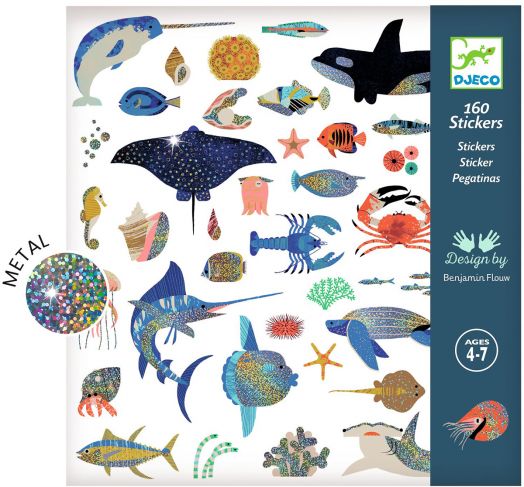 Стикери Djeco - Океан, 160 бр.