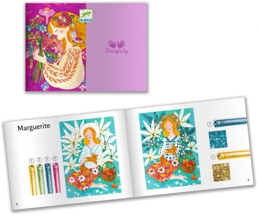 Комплект за рисуване Djeco - Ароматът на цветята