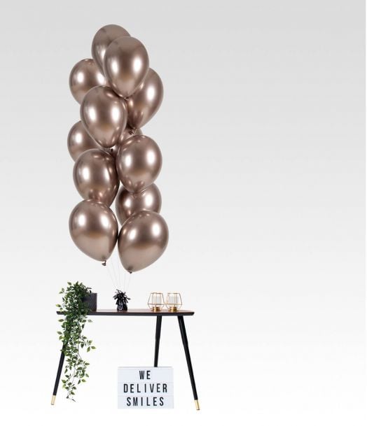 Комплект балони Folat - Ultra Shine Rose Gold, 12 бр.