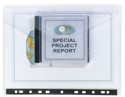 Папка с копче Snopake A4 + джоб за CD