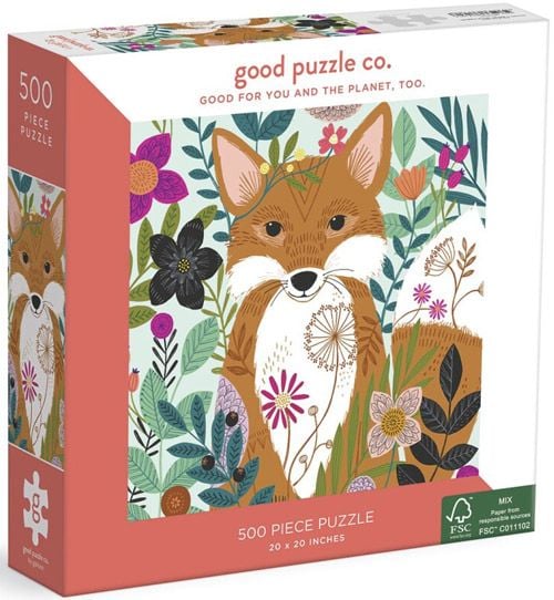Пъзел Good Puzzle - Лисица и цветя, 500 части