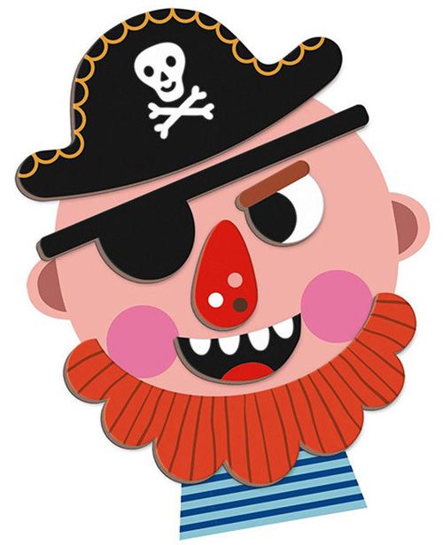 Детска магнитна книга Janod - Смешни момчешки лица