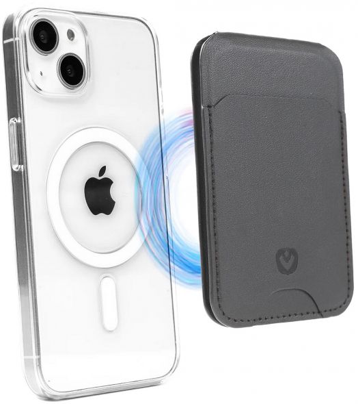 Калъф за карти/стойка за телефон Valenta MagSafe Stand, черен