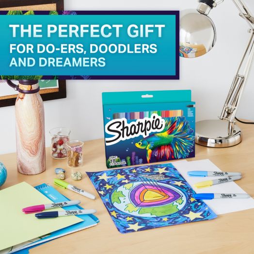 Комплект маркери Sharpie - Fish, 18 цвята