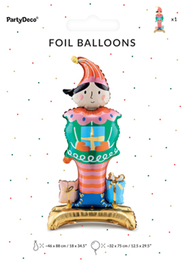 Коледен фолиев балон PartyDeco - Джудже