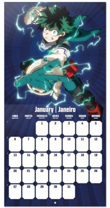 Календар Grupo Erik - My Hero Academia, 2025 година