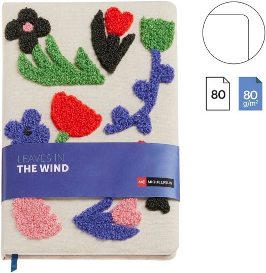 Тефтер Miquelrius Leaves in the Wind A5, 80 нелинирани листа