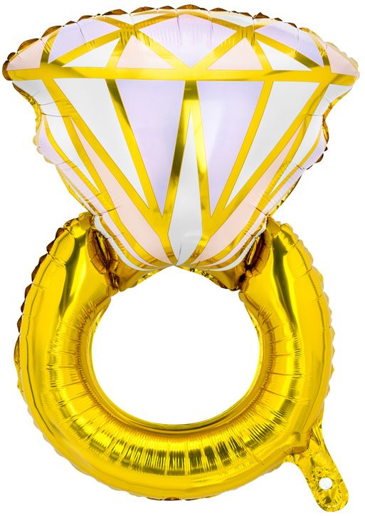 Фолиев балон PartyDeco - Пръстен, 60 х 95 см.