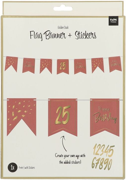 Банер с флагчета и стикери Folat - Golden Dusk