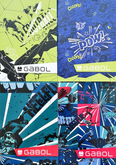 Тетрадка Gabol А5, 40 листа с широки редове, за момчета