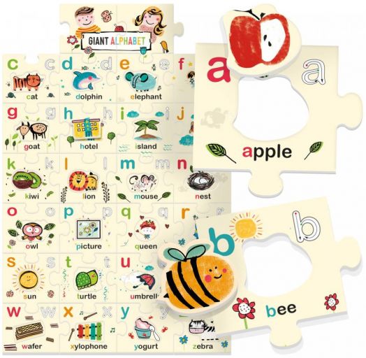 Образователен пъзел Headu EcoPlay - Гигантска английска азбука