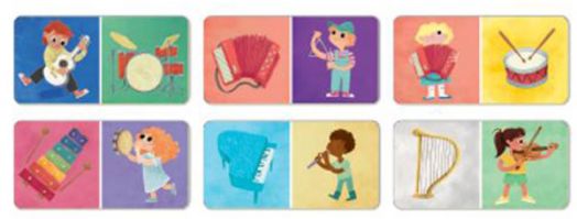 Детска игра Домино Apli Kids - Музикални инструменти