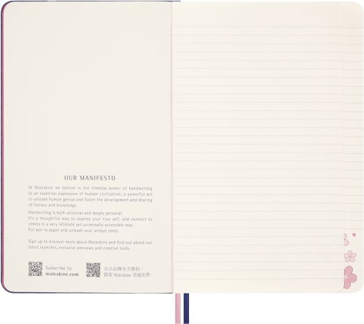 Тефтер Moleskine Sakura Limited Edition с твърда корица и линирани страници