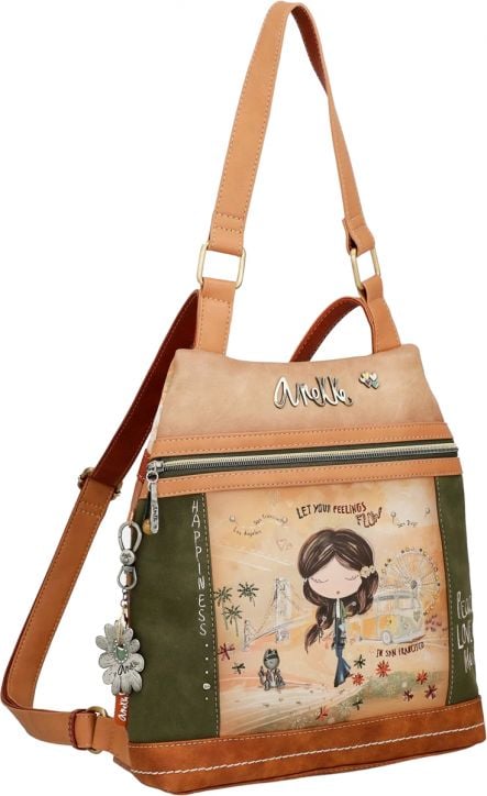 Раница Anekke Peace & Love Camel 20/28 х 31 х 9 см.