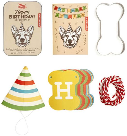 Комплект Kikkerland - Честит Рожден Ден на домашния любимец, за куче