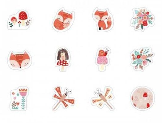 Комплект мини гумички Janod - Лисица / Еднорог