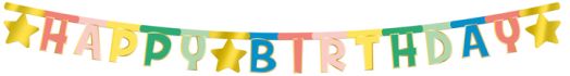Хартиен гирлянд Folat - Happy Birthday Retro
