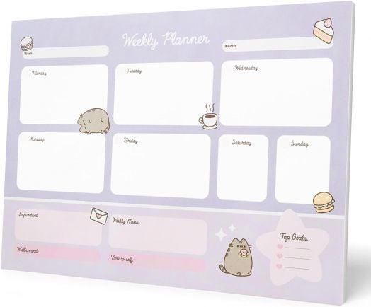 Седмичен планер - пад Pusheen Moments А3, 54 листа