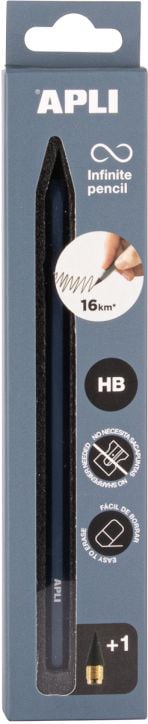 Графитен молив Apli Infinite HB, син