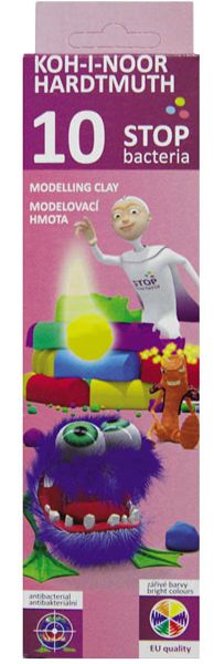 Антибактериален пластилин Koh-I-Noor, 10 цвята