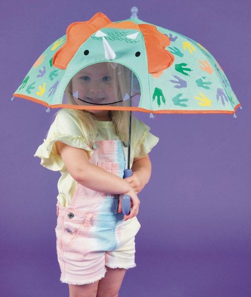 Детски магически чадър Floss & Rock, 3D Colour Changing Umbrella, Dinosaur - Динозавър