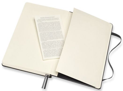 Черен тефтер Moleskine Classic Notebook Squared Expanded Version Black с твърди корици и листа на малки квадратчета