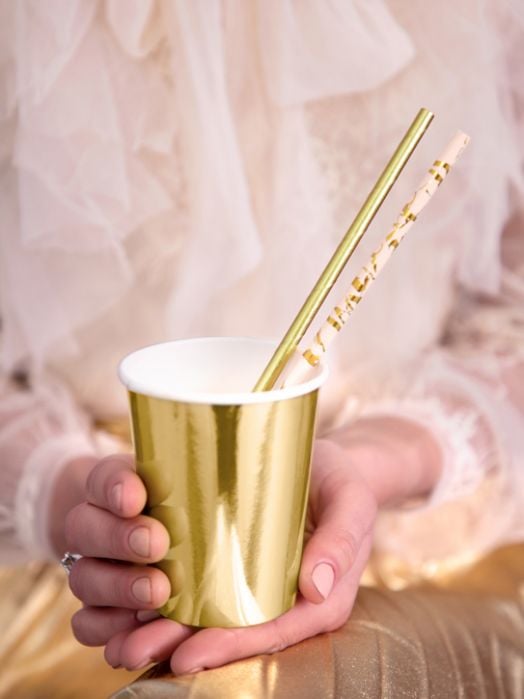 Сламки PartyDeco - Розов прах, 10 бр.