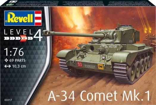 Сглобяем модел Revell - Танк A-34 Comet Mk.1