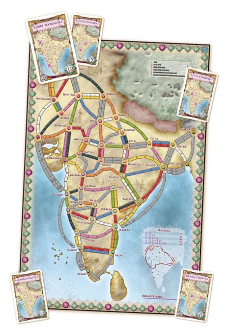 Разширение за настолна игра Ticket to Ride: India & Switzerland