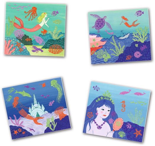 Творчески комплект Djeco: Направи колажи Ocean