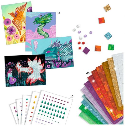 Творчески комплект Djeco: Мозайка Митични създания