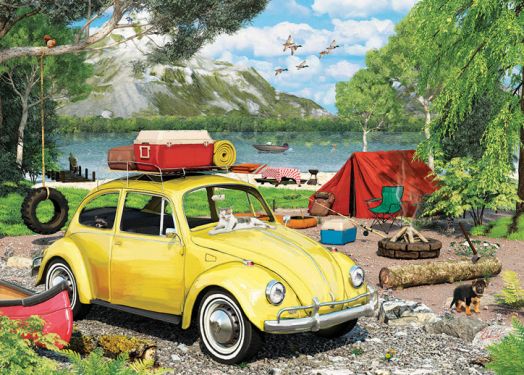 Пъзел Eurographics - Volkswagen Bettle Camping, 550 части