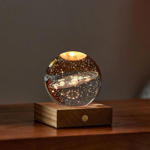 Нощна лампа Gingko Amber Crystal Light Solar System