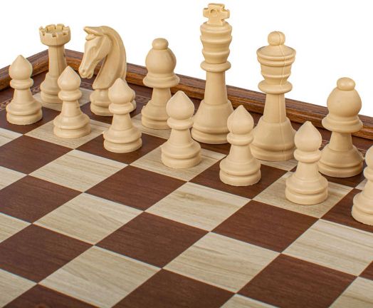 Шах и табла Manopoulos - Орех реплика, 27 х 27 см.