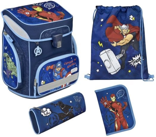 Комплект ученическа раница Undercover Avengers, модел 2024, ергономик