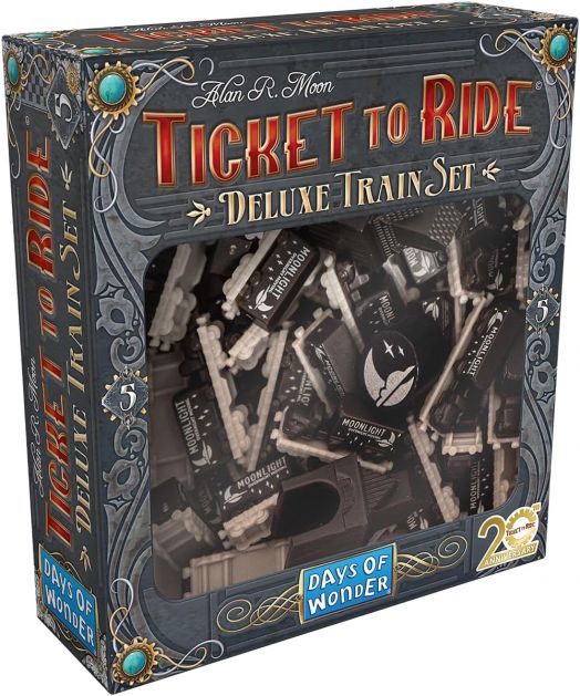 Разширение за настолна игра Ticket to Ride: Deluxe Train Set - Black