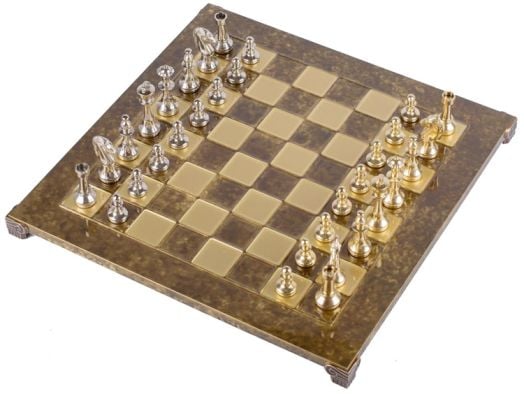 Шах Manopoulos с метални фигури, 36 х 36 см.