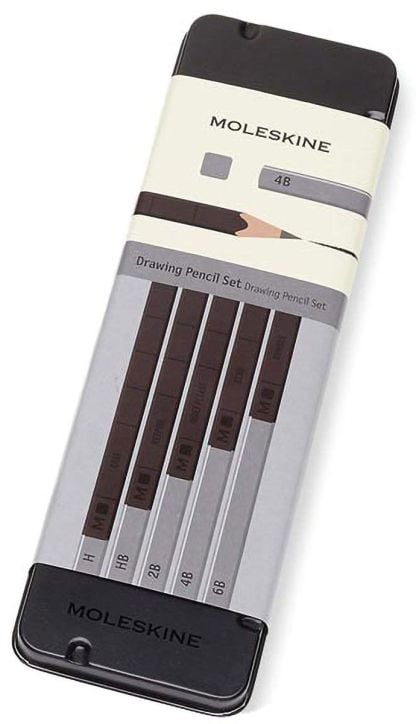 Комплект моливи Moleskine Drawing Graded в метална кутия