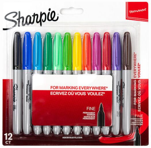 Комплект перманентни маркери Sharpie, 12 цвята