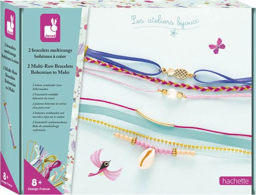 Креативен комплект Janod - Направи си сама бохемски многолентови гривни