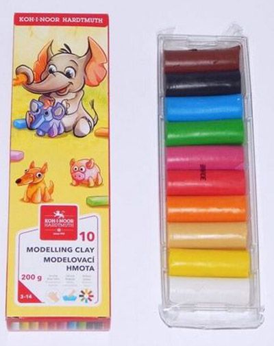 Пластилин Koh-i-Noor - Слонче, 10 цвята