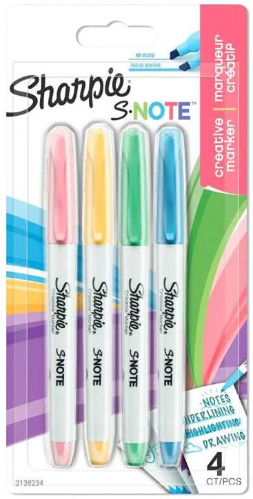 Комплект маркери Sharpie S-Note, 4 цвята