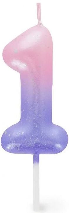 Свещ за рожден ден Legami - Цифра 1, розова