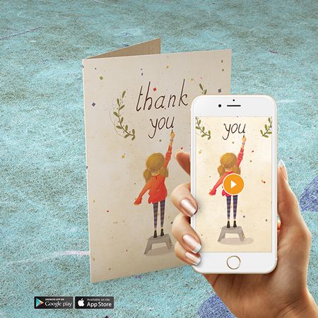 iGreet Картичка - Благодаря ти, с момиче
