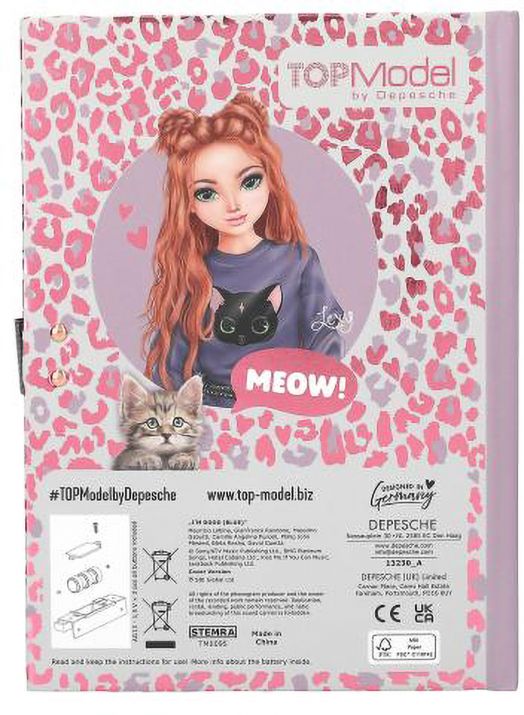 Музикален таен днивник Top Mode Rebel Kitty с код