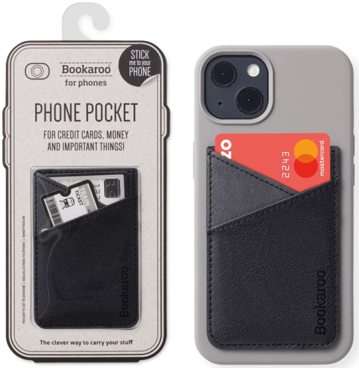 Залепващ се джоб за телефон, черен