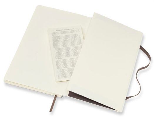 Голям кафяв тефтер Moleskine Classic Earth Brown с твърди корици и нелинирани страници