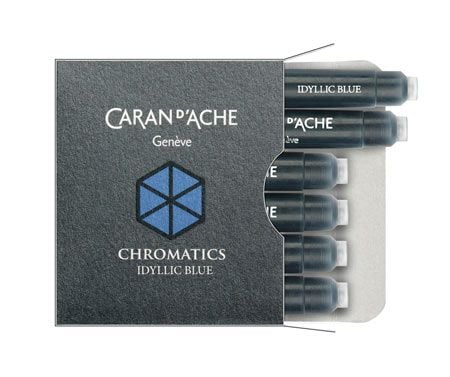 Патрончета за писалка Caran D'Ache Chromatics 6 бр. - синьо