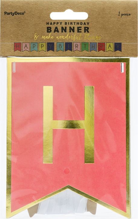 Надпис Happy Birthday PartyDeco - Знаменца